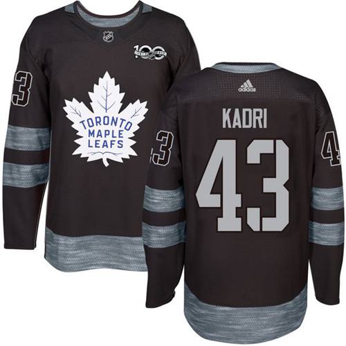 Adidas Maple Leafs #43 Nazem Kadri Black 1917-100th Anniversary Stitched NHL Jersey - Click Image to Close
